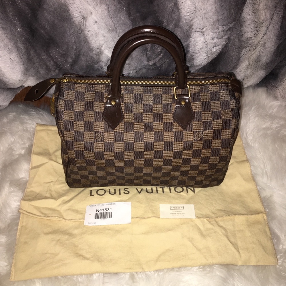 Authentic Louis Vuitton Speedy 30 Damier Ebene